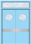 医疗门/学校门系列ST-18119蓝色（妇产医院常用色）
